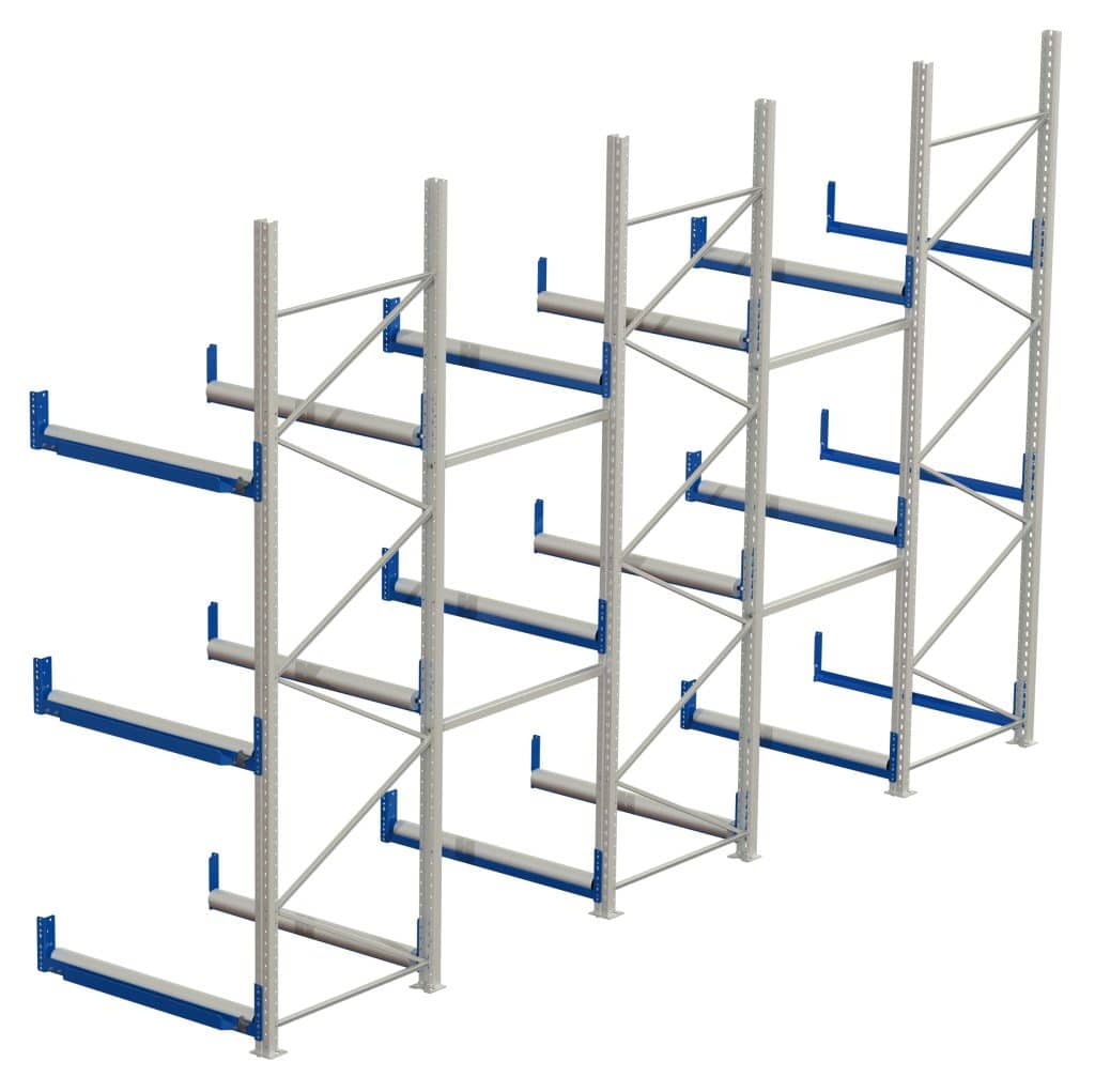 Roll-in timber storage racks Add-on section W=1200 D=5700 H=3500 ...