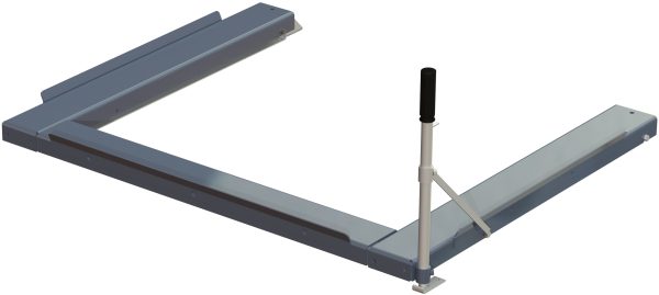 Floor mounted pull-out unit ,1200 kg, rear-loaded, long-side handled fin-pallet - image 2