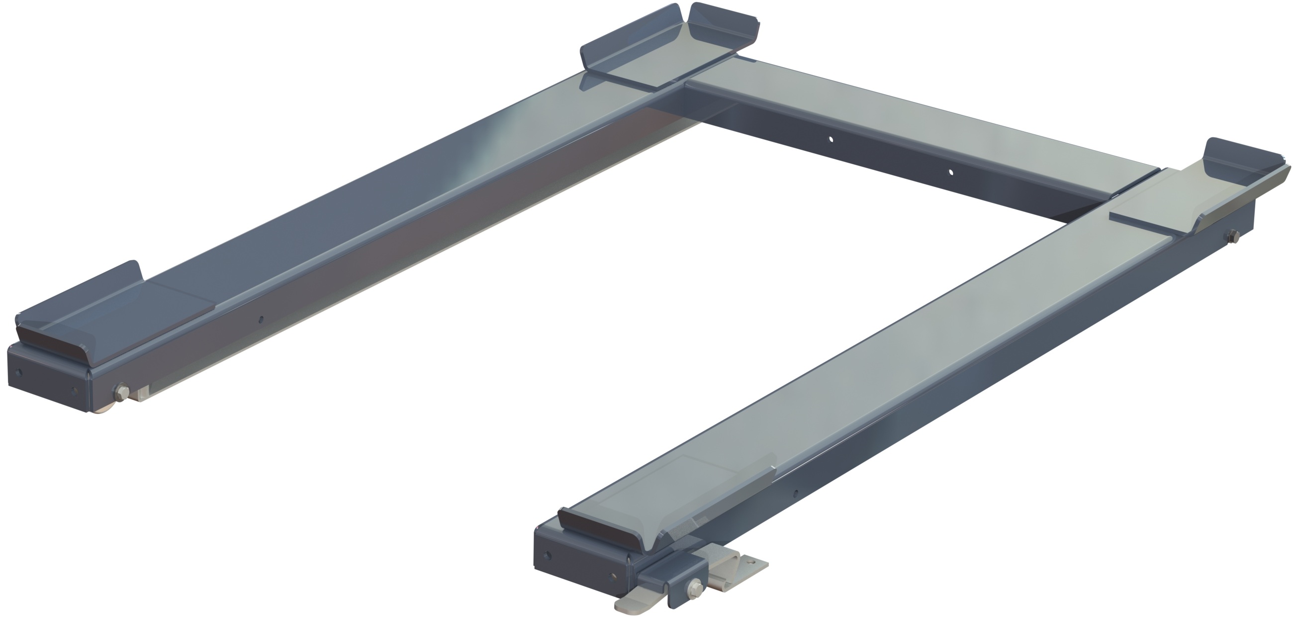 Floor-mounted pull-out unit, 1200 kg, short-side handled, front-loaded, for wire mesh containers - image 2