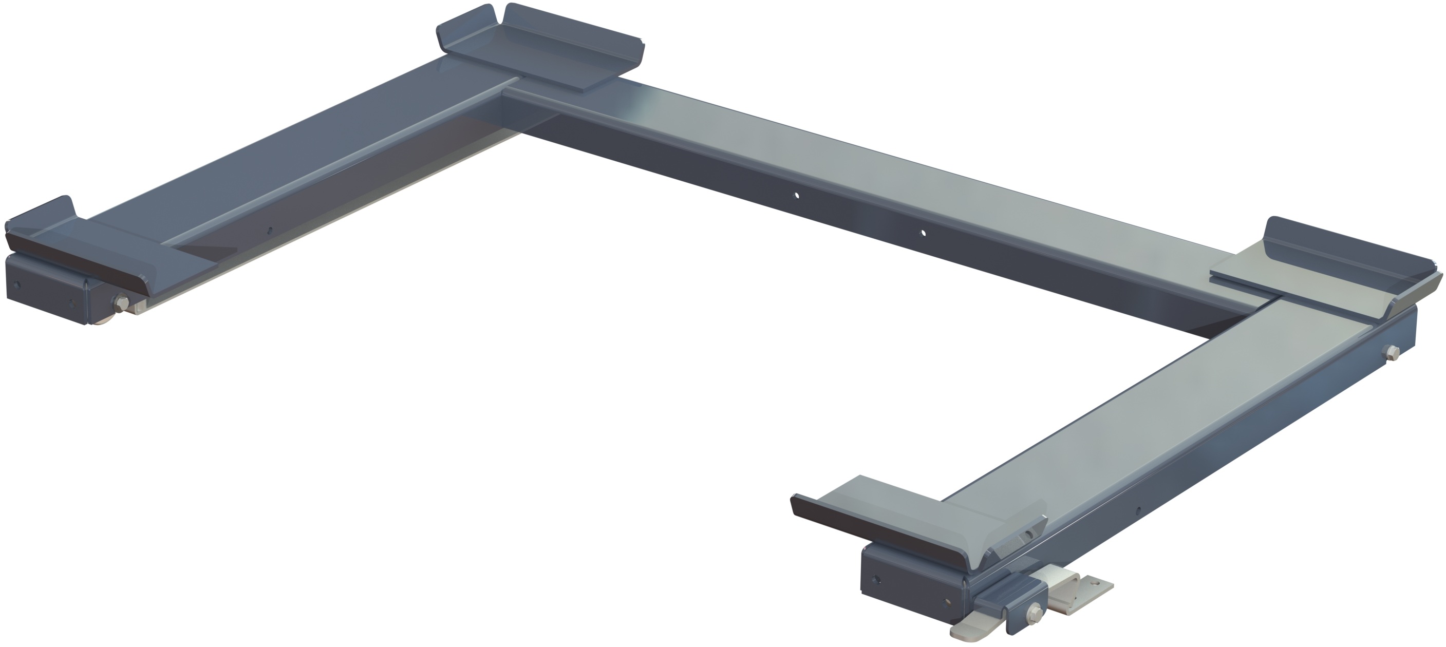 Floor-mounted pull-out unit, 1200 kg, long-side handled, front-loaded, for wire mesh containers - image 2