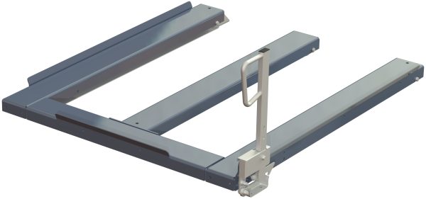 Golvmonterad utdragsenhet, 1500 kg, baklastad, fin-pall med kortsideshandtag - image 2