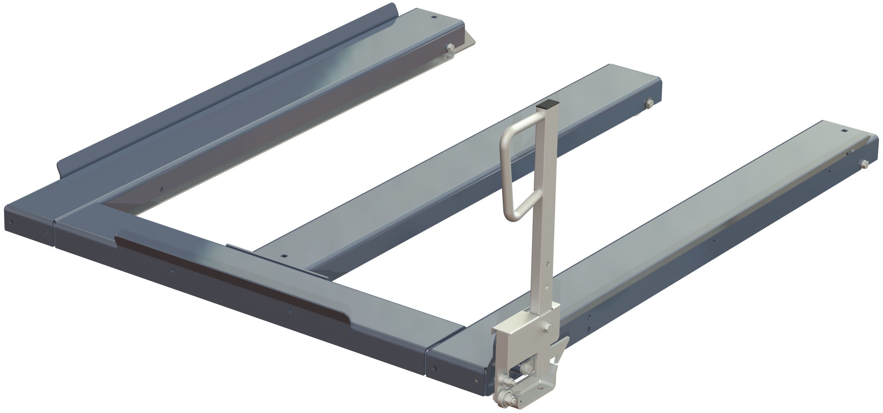 Floor mounted pull-out unit ,1500 kg, rear-loaded, short-side handled fin-pallet - image 2
