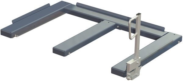 Golvmonterad utdragsenhet, 1500 kg, frontmatad, eur-pall med långsideshantering - image 2