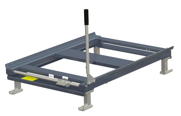 Galvanized steel feet for beam-mounted pull-out units, 150 mm height, along-mounted design