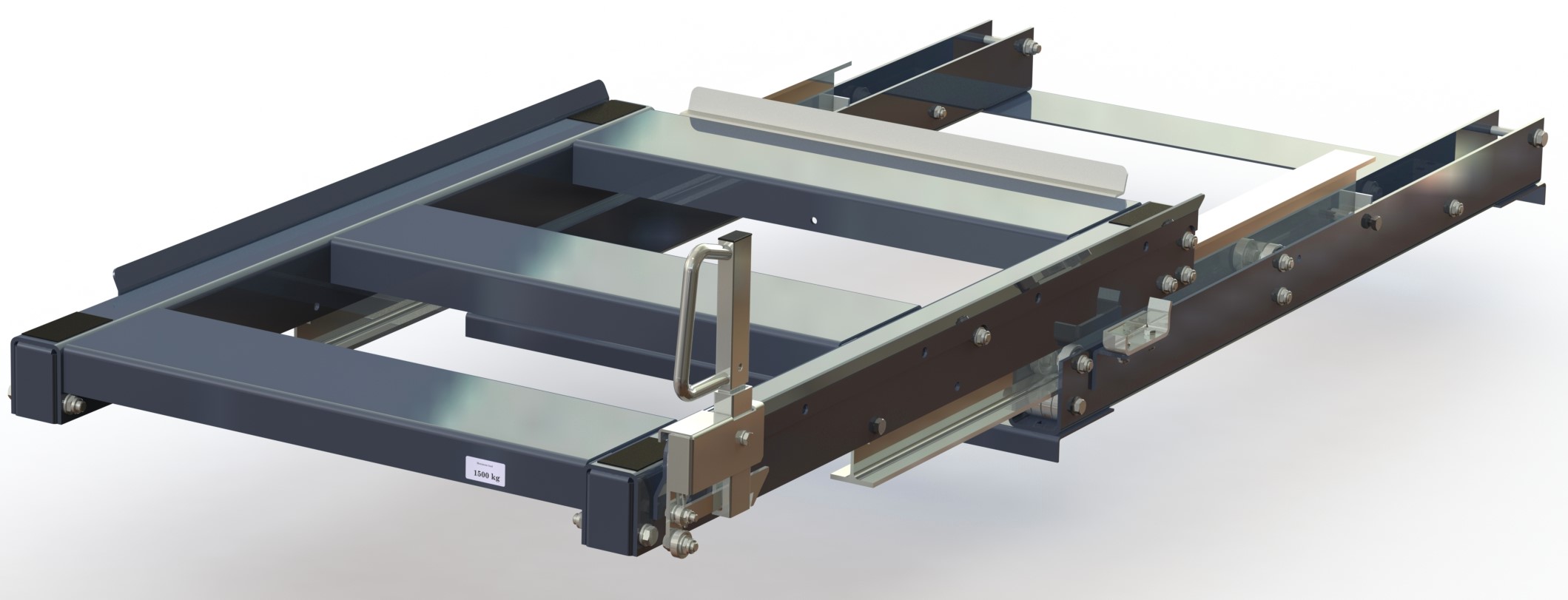 Pull-out unit for eur-pallet with 70% extension capacity, 1500 kg load capacity, w=830 d=1200 - image 2
